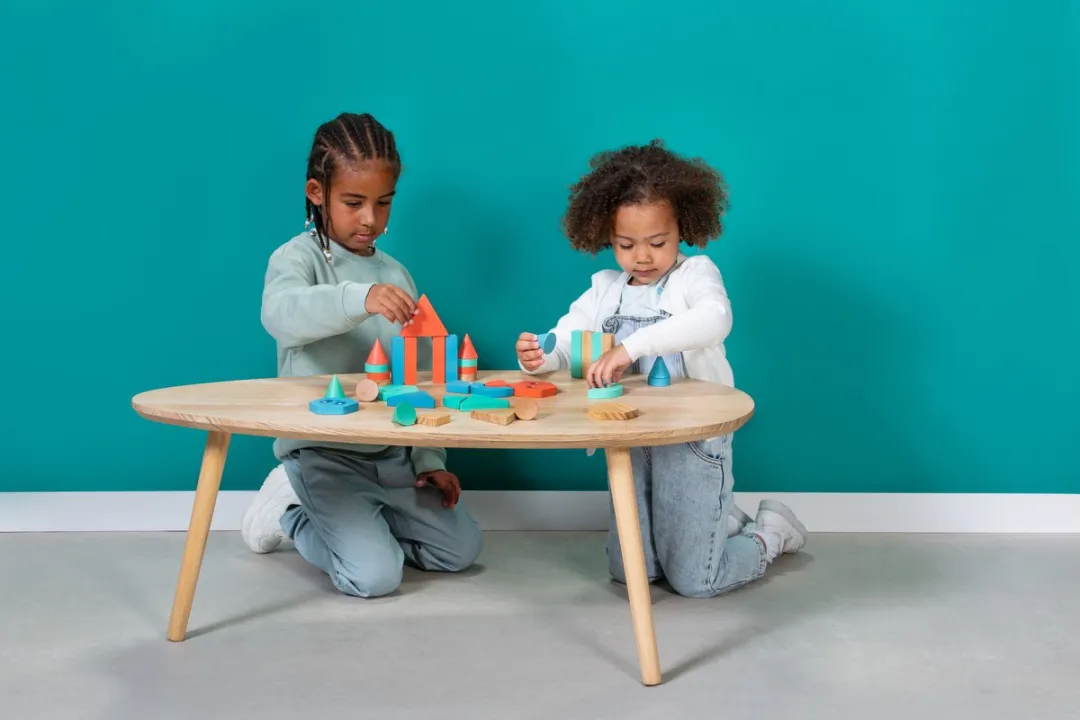 BS Toys GA521 Houten Bouwblokken - 38 Stuks - Beige