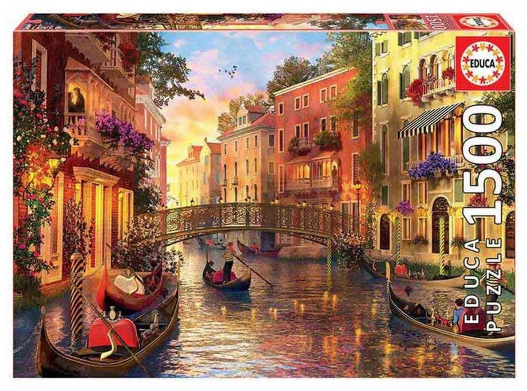 Educa Sunset in Venice Puzzle 1500 Stuks - Meerkleurig