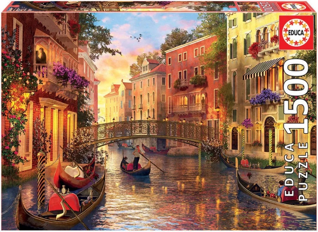 Educa Sunset in Venice Puzzle 1500 Stuks - Meerkleurig