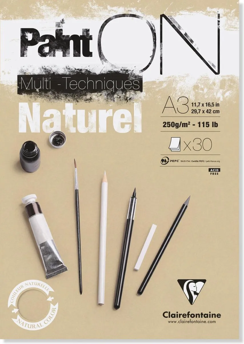 Clairefontaine Paint On Multi-Techniques A3 Papier