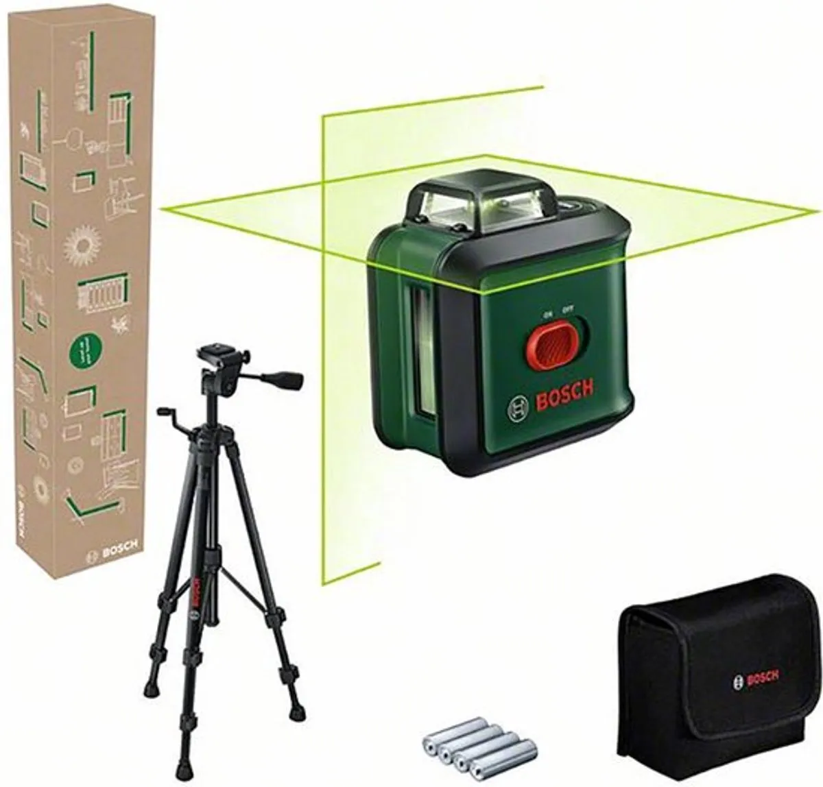 Bosch UniversalLevel 360 Set 0603663E06 360° Kruislijnlaser - Statief - Opbergetui - 4x Batterijen