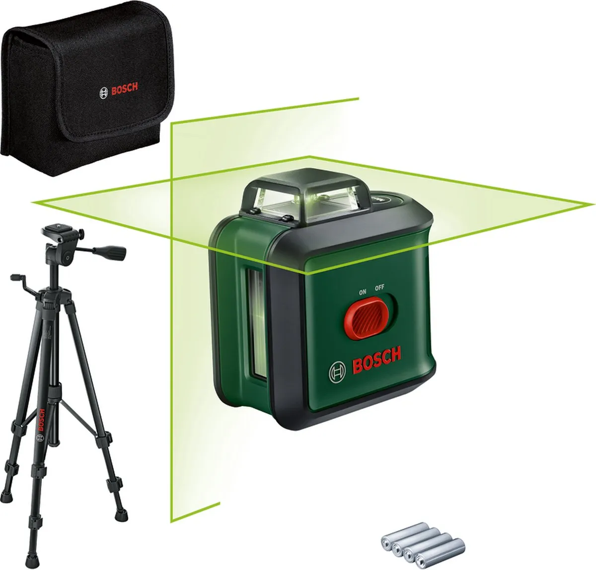 Bosch UniversalLevel 360 Set 0603663E06 360° Kruislijnlaser - Statief - Opbergetui - 4x Batterijen