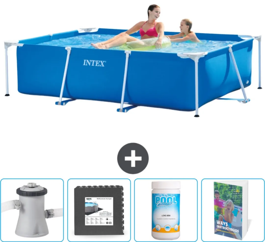 Intex Frame Zwembad 220x150x60cm - Blauw - 1662L - MPN 28270NP-Blauw
