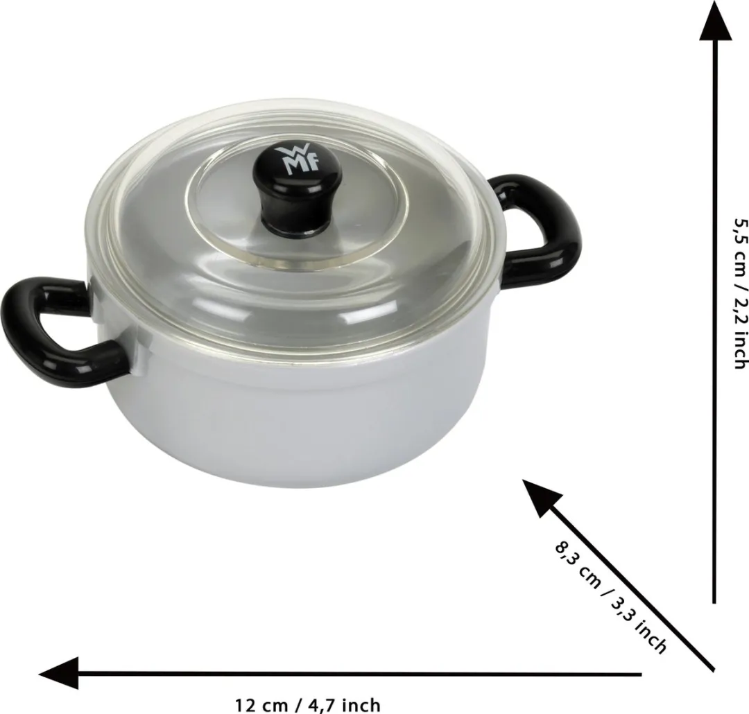 Klein Toys WMF 3-delige pannenset - Grijs/Zwart