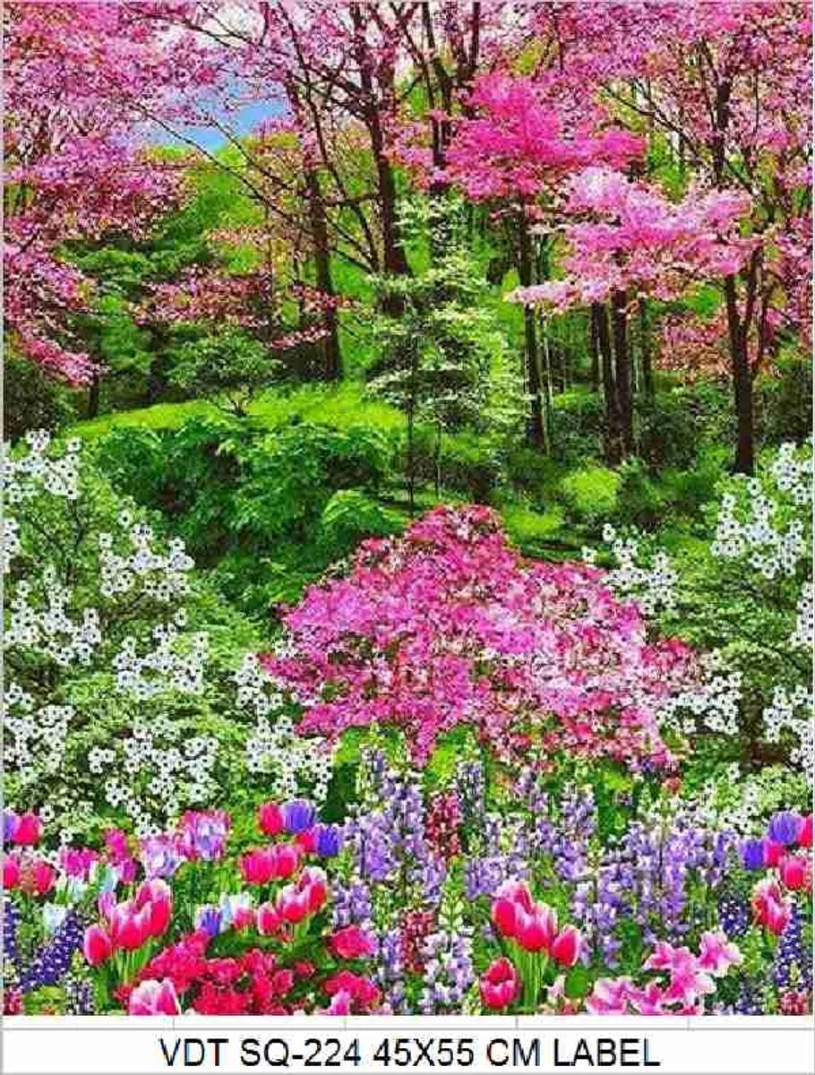 VDTOYS Diamond Painting VDTC224 TUIN - Groot formaat 45x55cm