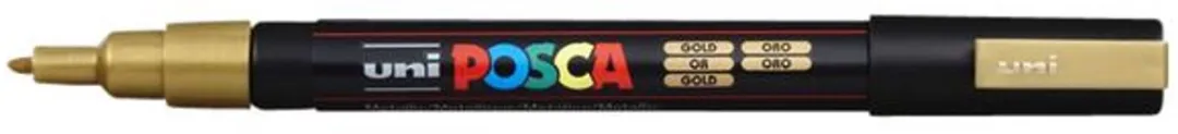 Posca PC-3M Fine Tip Goud Verfstiften - 6 Stuks