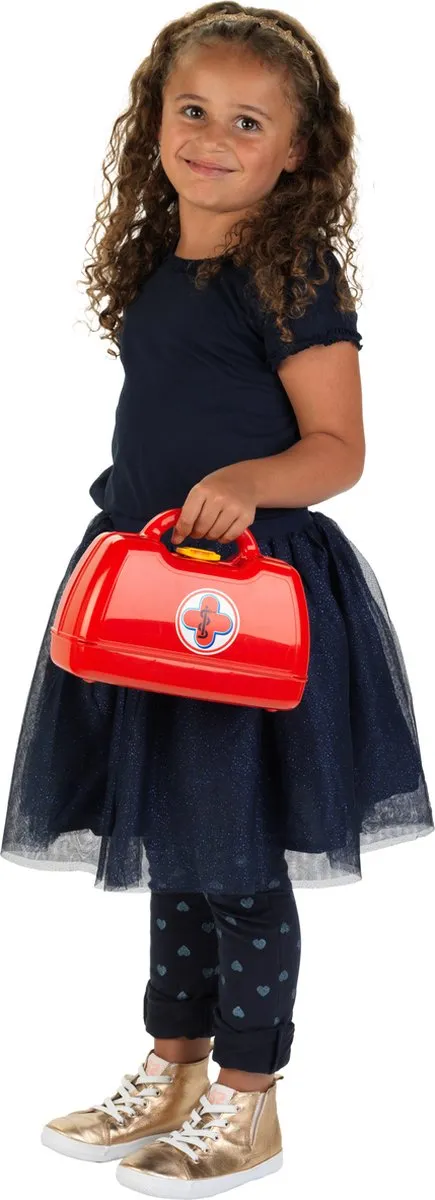 Klein Toys Artsenkoffer - Doktersset met Instrumenten - 24x11x19cm - Rood