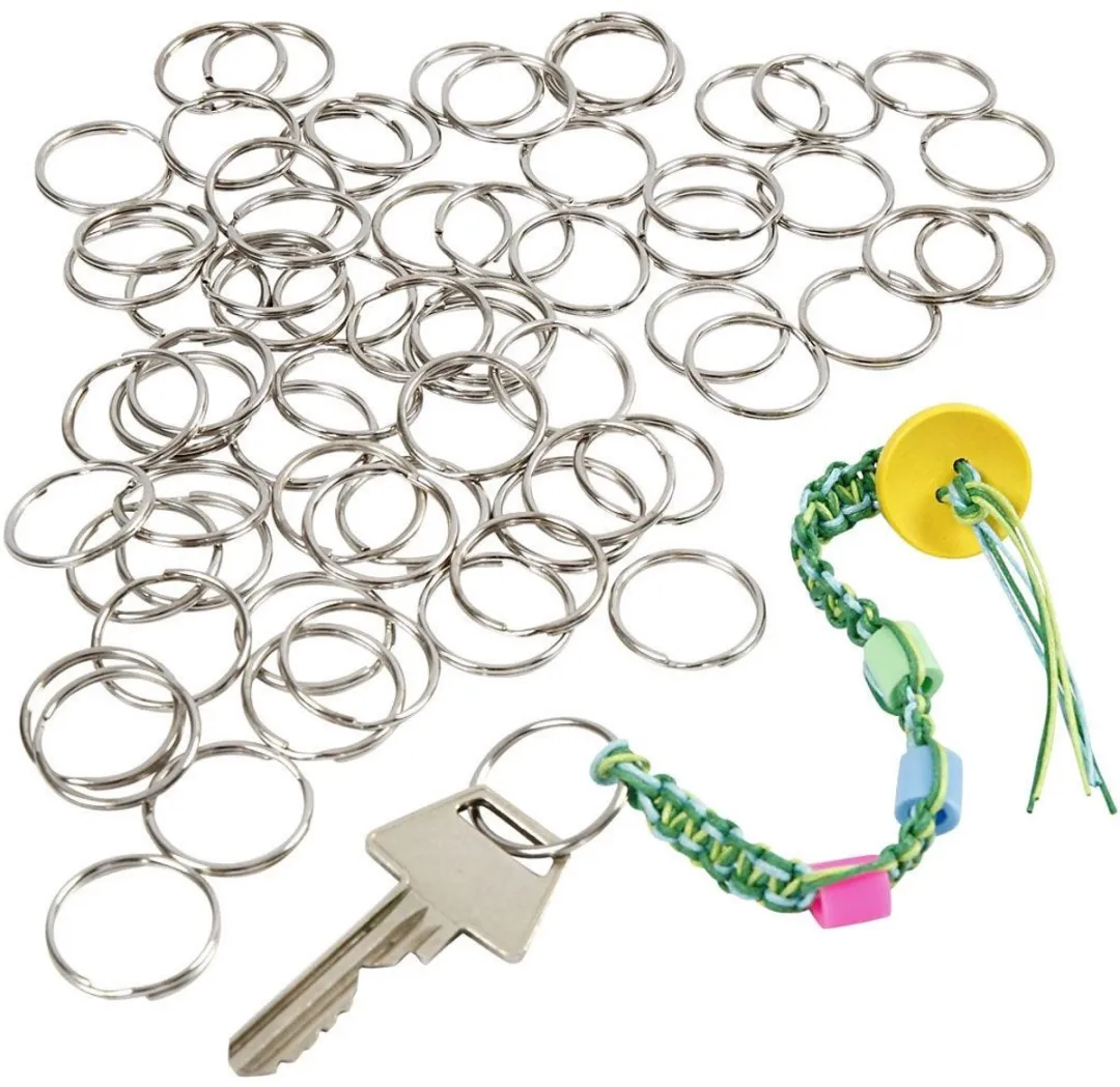 Creativ Company Sleutelring Ø25mm - 100 Stuks - Zilver