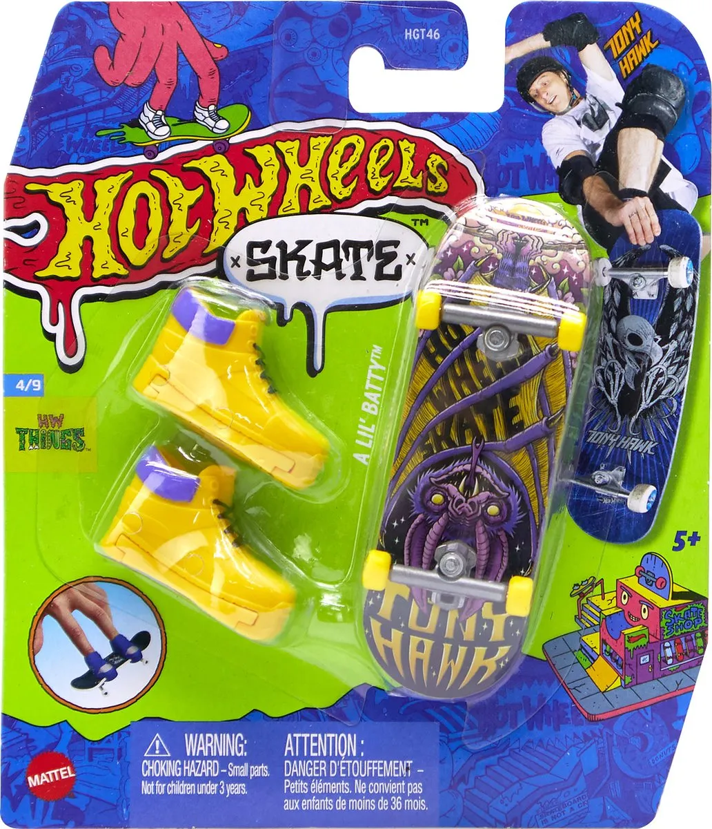Hot Wheels Skate A Lil Batty Vingerskateboard