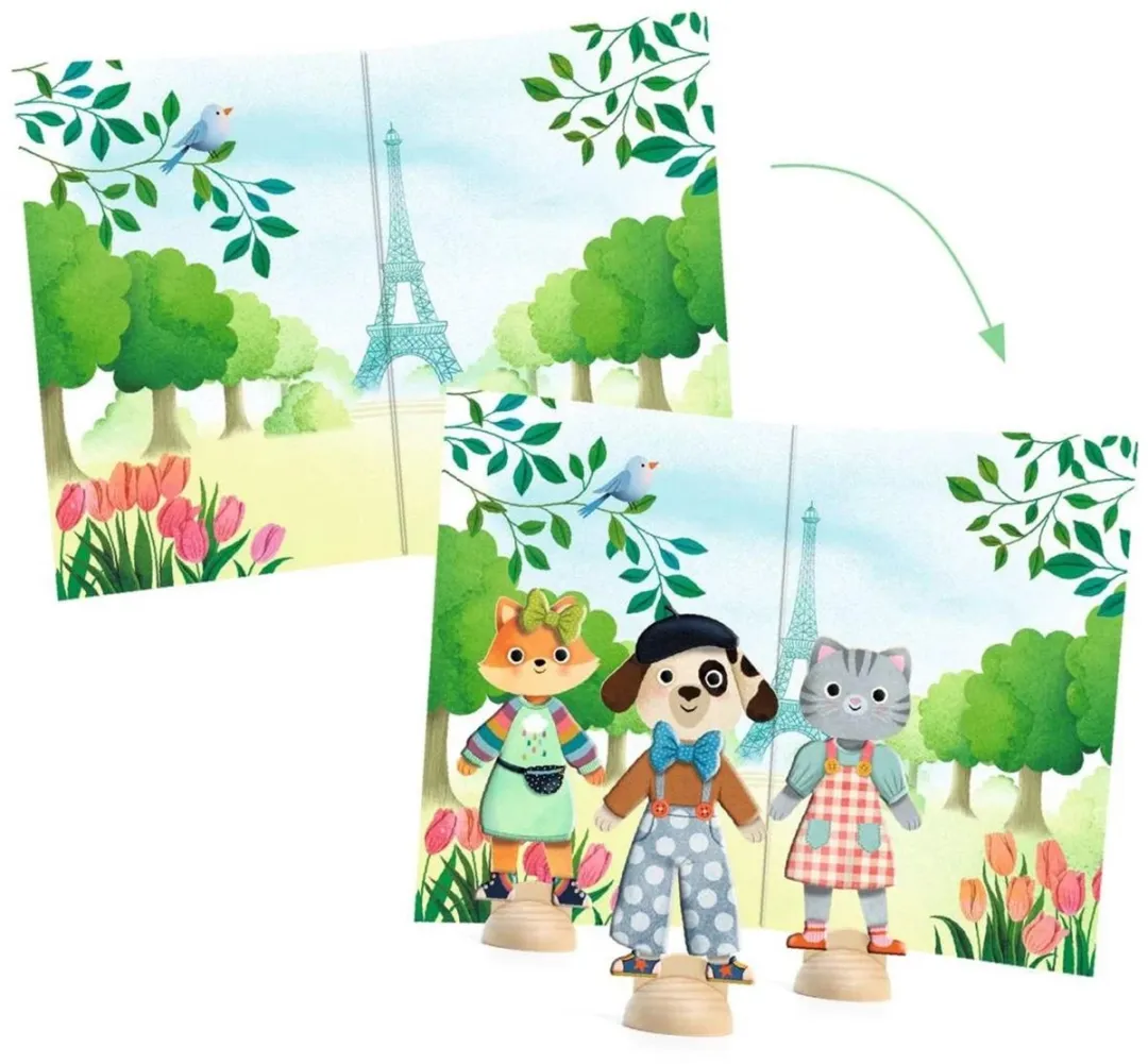 Djeco Bonjour Parijs Creatief Knutselpakket - Multicolor