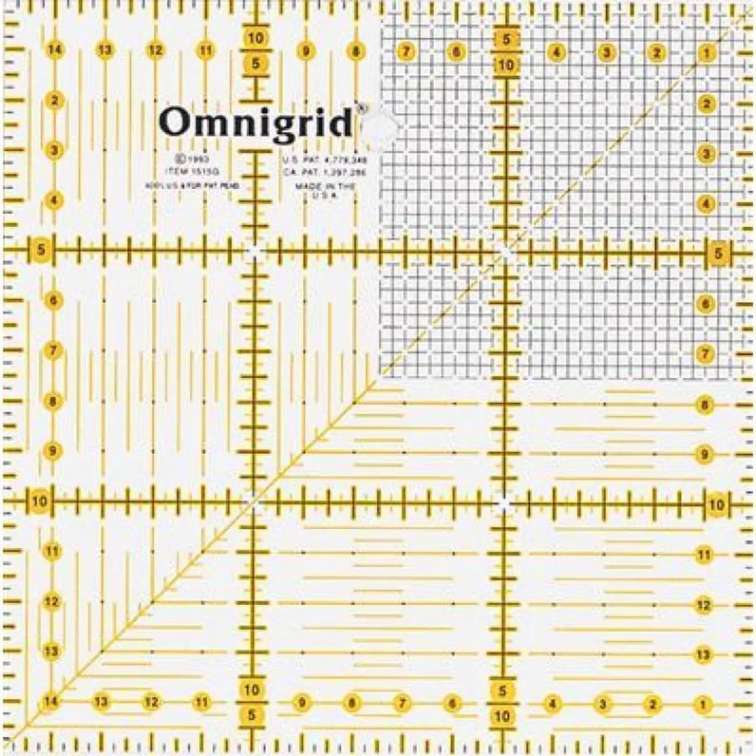 Prym Universele Liniaal Omnigrid 15x15cm - Wit/Transparant