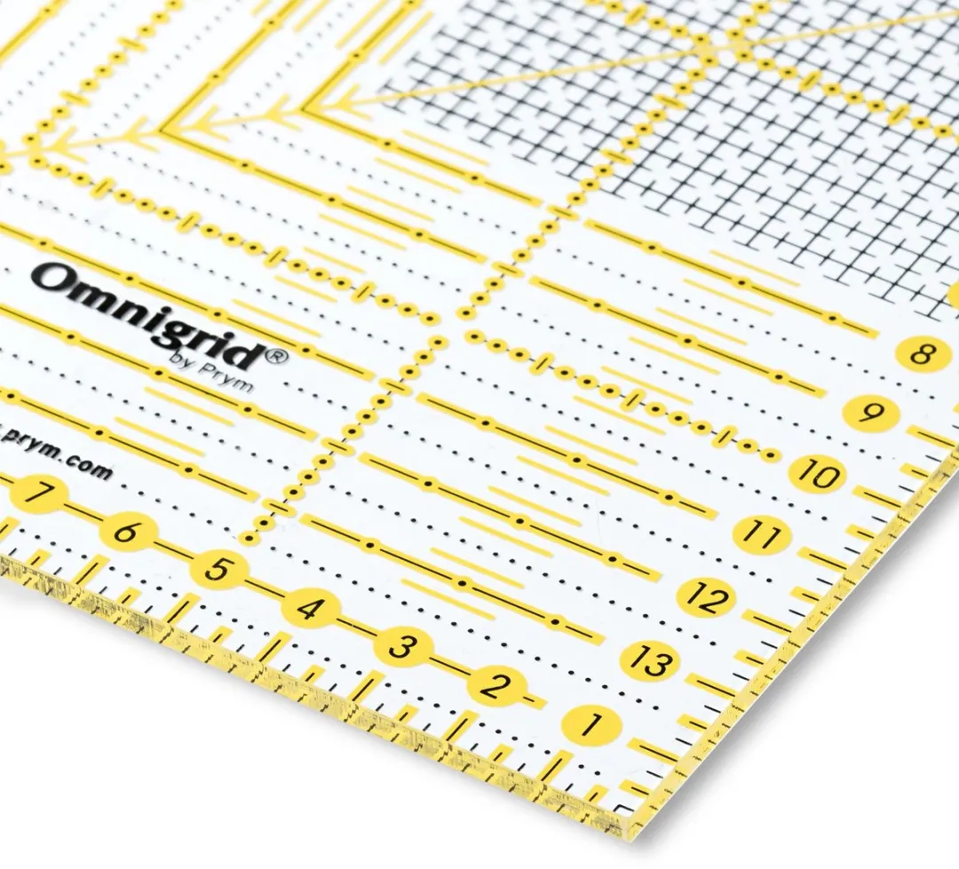 Prym Universele Liniaal Omnigrid 15x15cm - Wit/Transparant