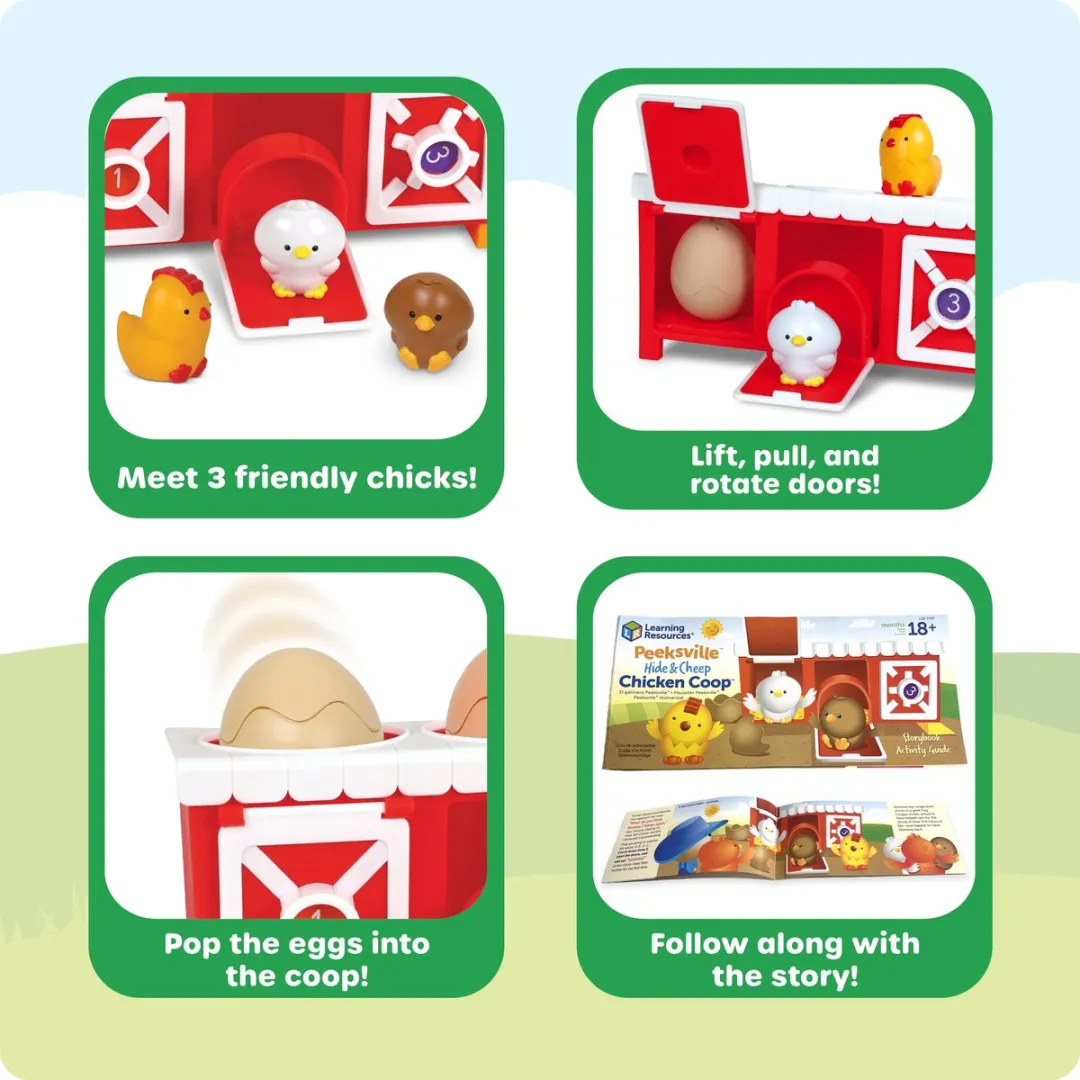 Learning Resources Peeksville Hide & Cheep Kippenhok - Multicolor