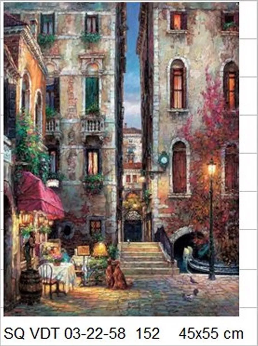 VDTOYS Diamond Painting VDTB152 Village Scene - Groot 45x55cm