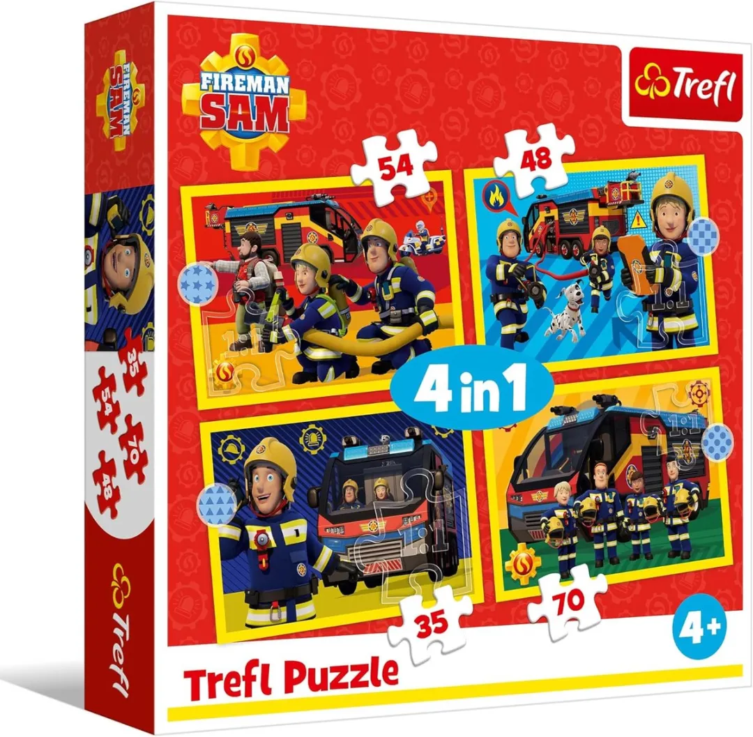 Trefl Brandweerman Sam 4-in-1 Puzzels 207 Stuks