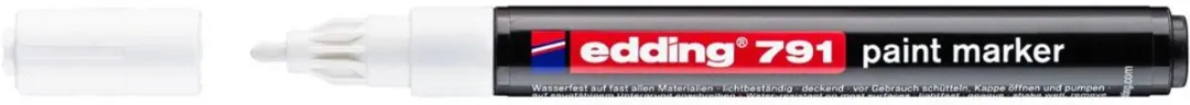 edding 791 Oliegebaseerde Marker Wit - Ronde Punt 1-2mm