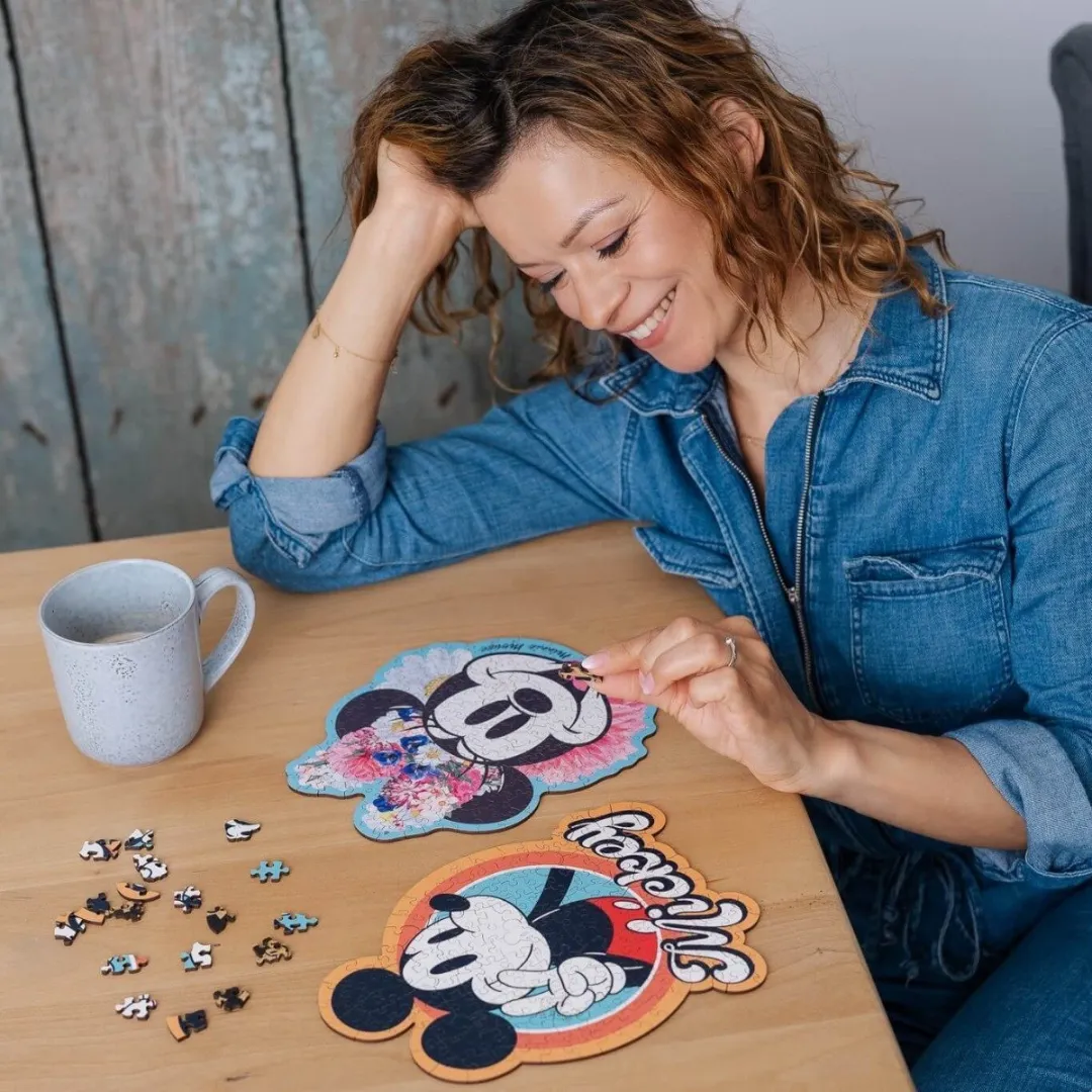 Trefl Minnie Mouse & Mickey Mouse Houten Puzzle 1000 Stuks - Multicolor