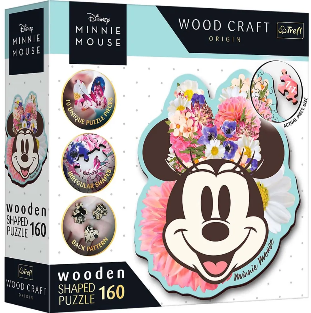 Trefl Minnie Mouse & Mickey Mouse Houten Puzzle 1000 Stuks