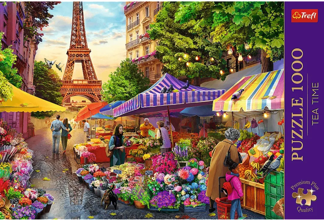 Trefl Photo Odyssey 1000 Legpuzzel - Parijs Bloemenmarkt - 68x48cm