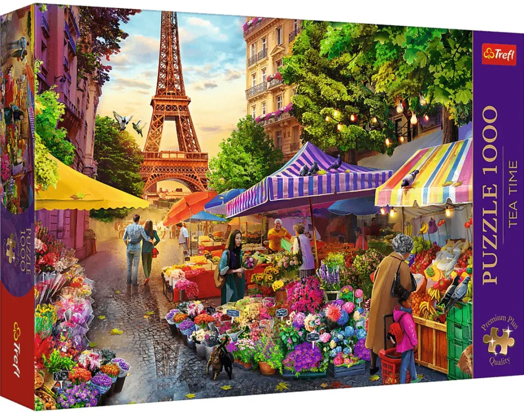 Trefl Photo Odyssey 1000 Legpuzzel - Parijs Bloemenmarkt - 68x48cm