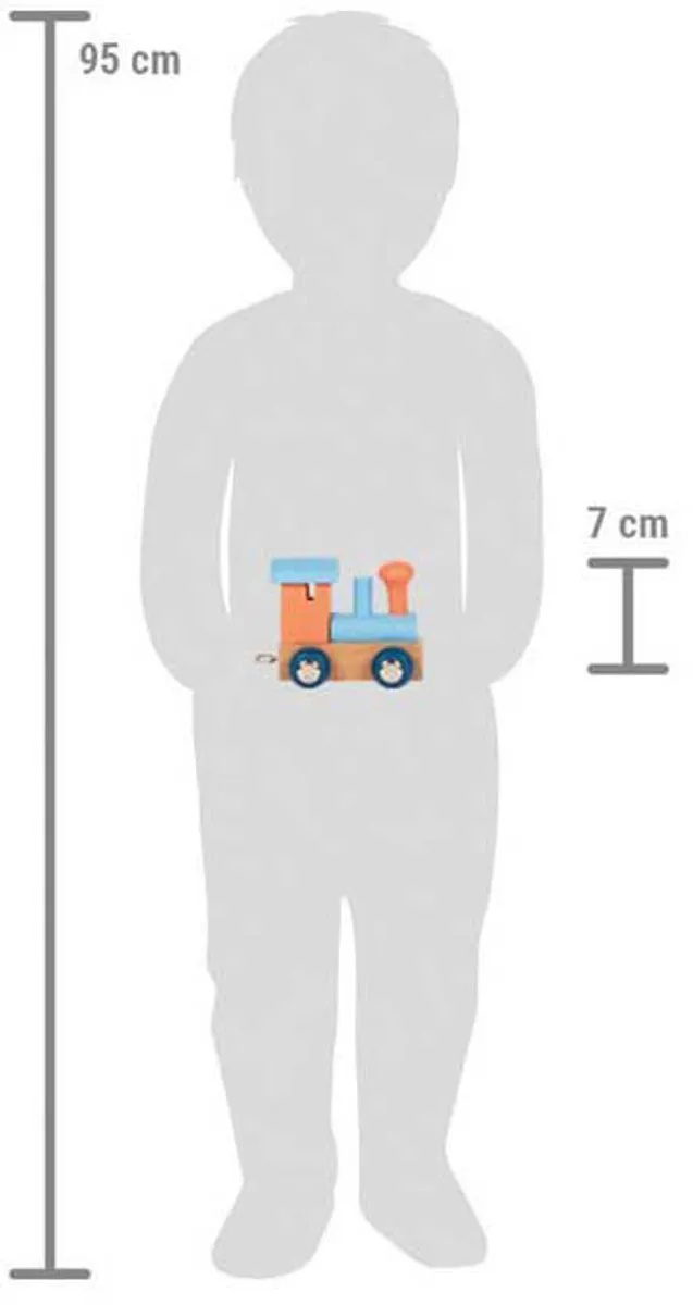 Small Foot Houten Lettertrein Polar Locomotief - 12 Stuks