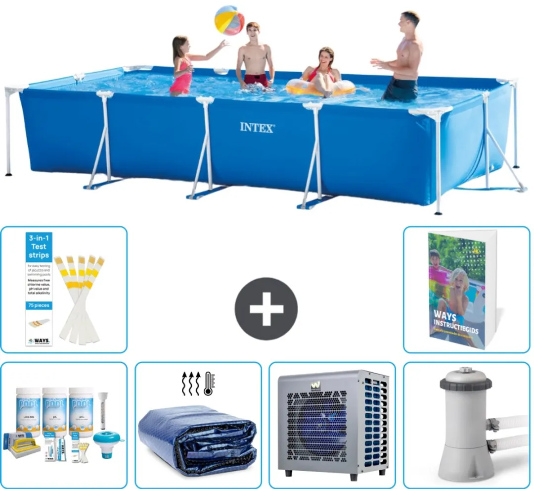 Intex Rechthoekig Frame Zwembad 450x220x84cm Blauw
