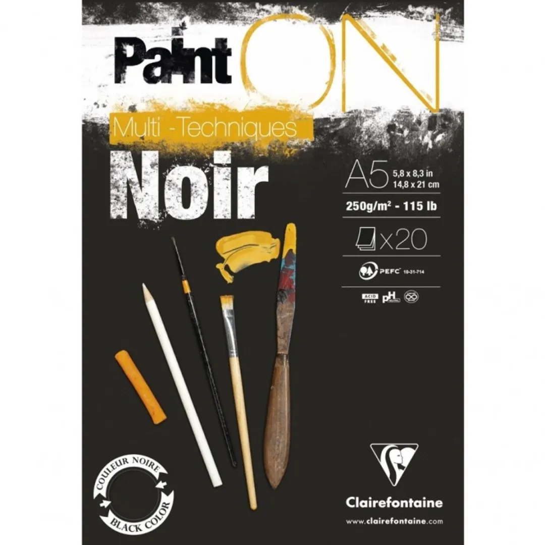 Clairefontaine Paint ON Multi-Techniek Pad Tekenpapier A5 250g