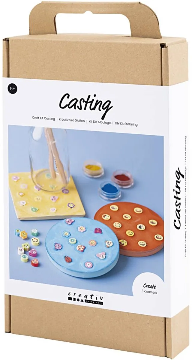 Creativ Company Hobbyset Gieten Tegels Onderzetters - Multikleurig