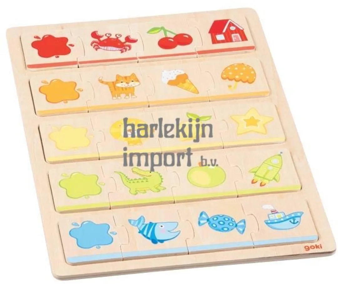 Goki Mijn Eerste Kleurenpuzzel 20-delig - Multicolor