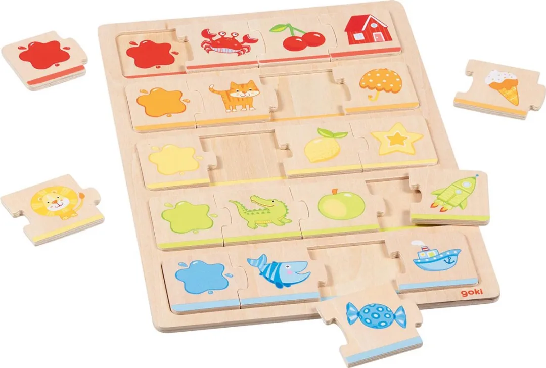 Goki Mijn Eerste Kleurenpuzzel 20-delig - Multicolor