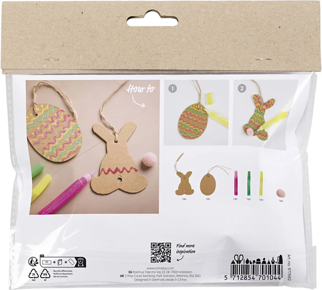 Creativ Company Mini Hobbyset Ei & Konijn - Multi