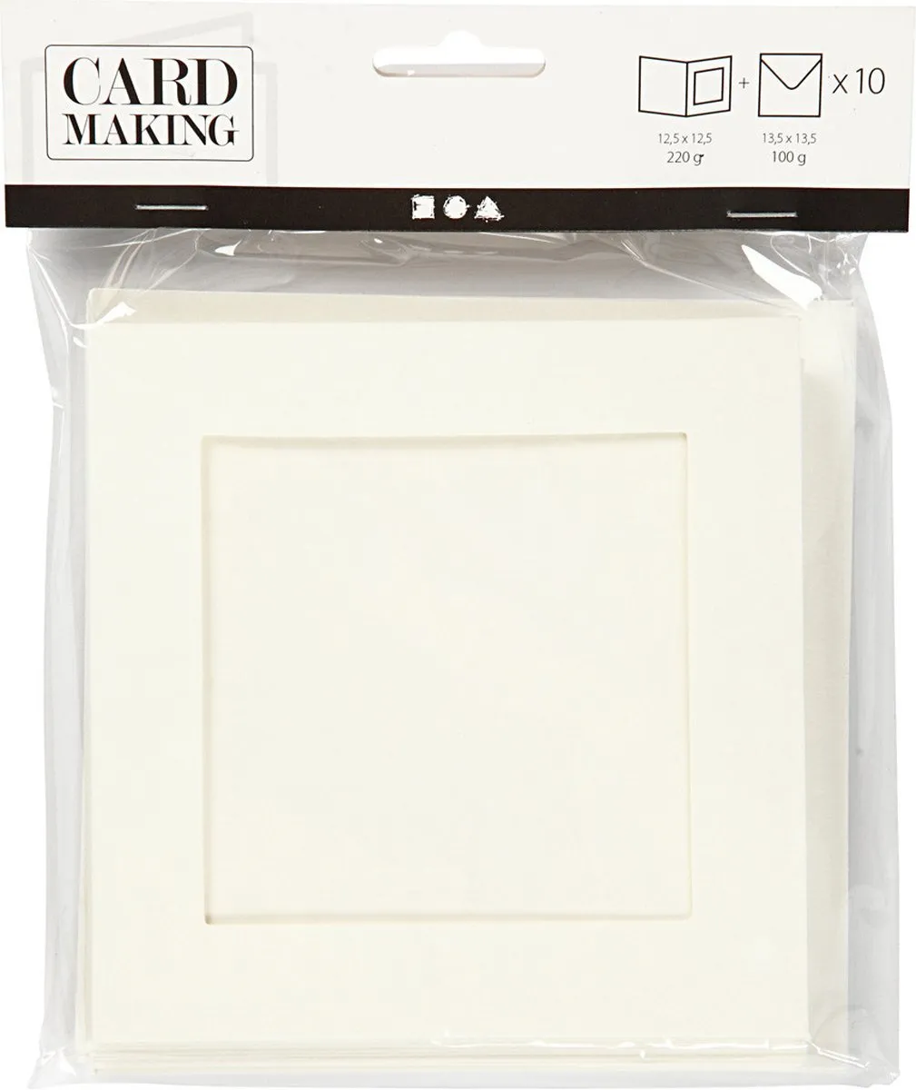 Creativ Company Passepartout 12,5x12,5cm - Crème - 20 Stuks