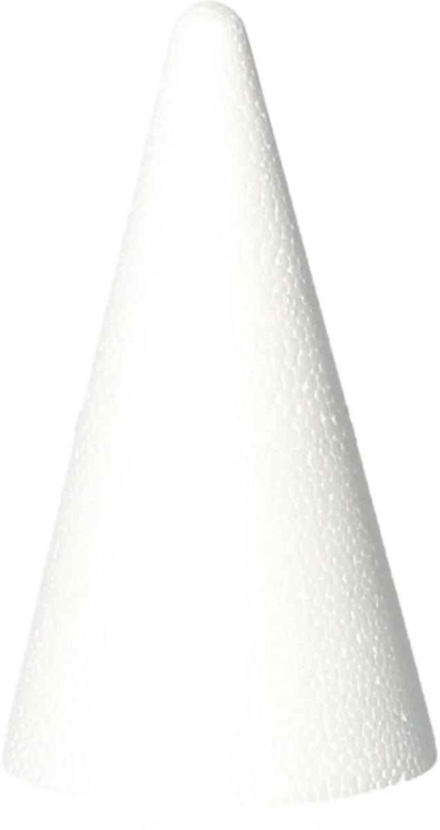 Rayher Piepschuim Kegels 10 Stuks - Wit - H12cm