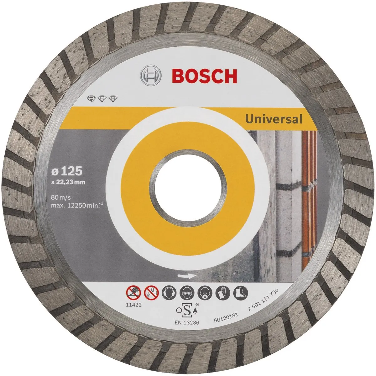 Bosch Diamantdoorslijpschijf Standard for Universal Turbo 125mm - Metaal