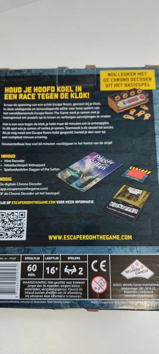 Identity Games Escape Room Dagger of the Sultan - 2 Spelers