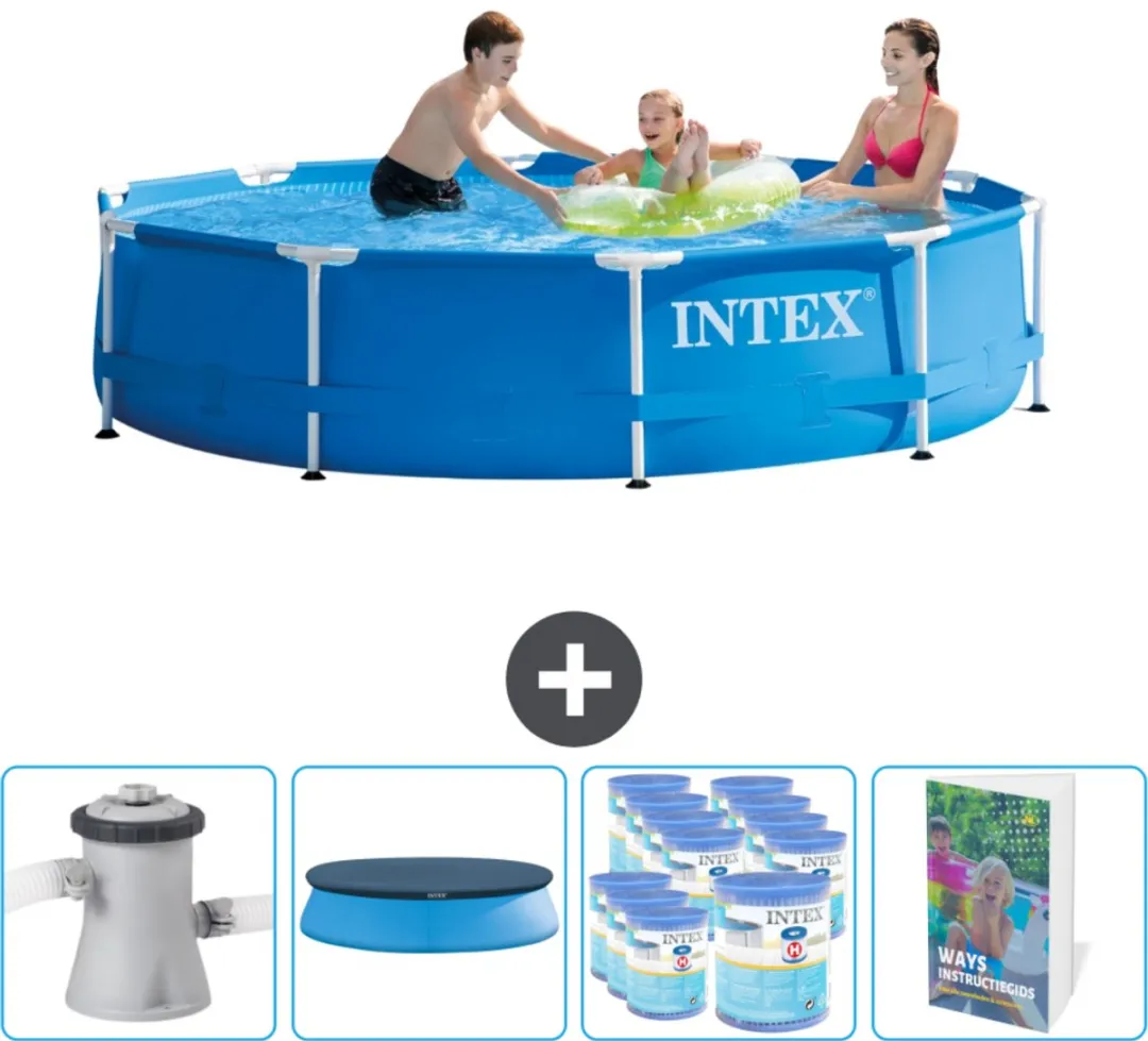 Intex 28202GN-Blauw Rond Frame Zwembad 305x76cm