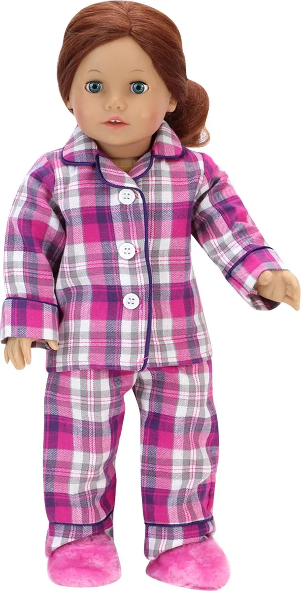 Sophia's by Teamson Kids Poppenkledingset DRFPJ-PK-UPC - Roze/Flanel