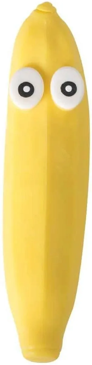 Banaan stressbal met gezicht - 14 cm lang - Fidget Toy - 1 doos van 14 stuks