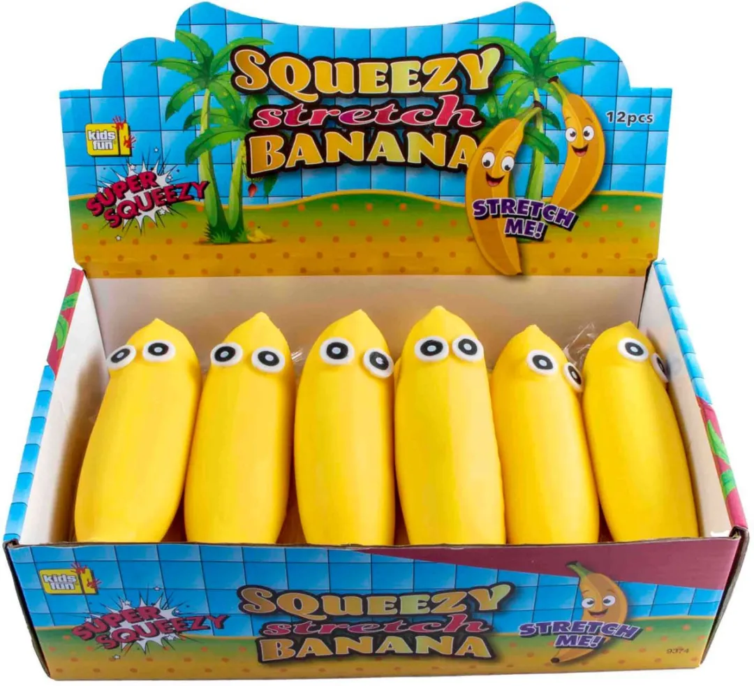 Jono Banaan Stressbal 14cm - 14 Stuks - afbeelding 6 van 6