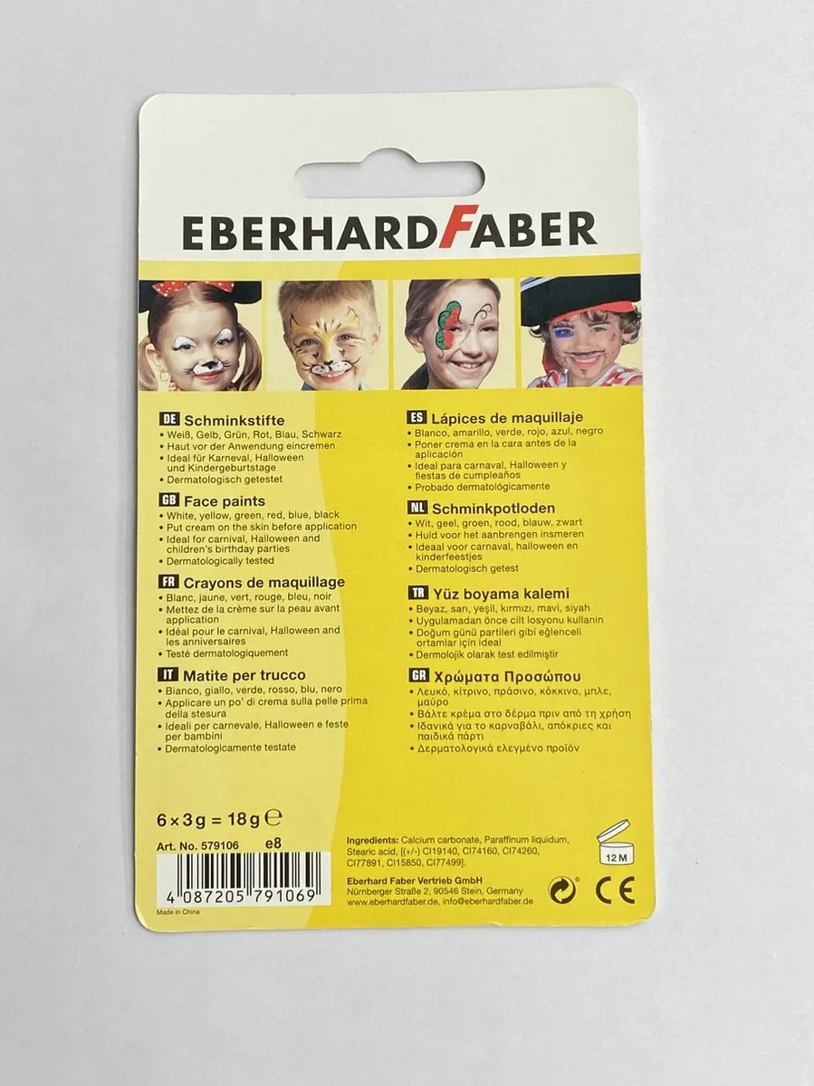 Eberhard Faber Schminkstiften EF-579106 - 6 Kleuren 3g