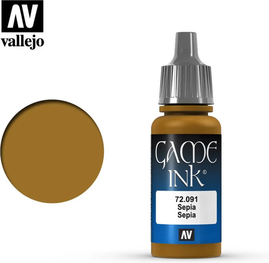 Vallejo Game Color Sepia Ink Acrylverf 18ml