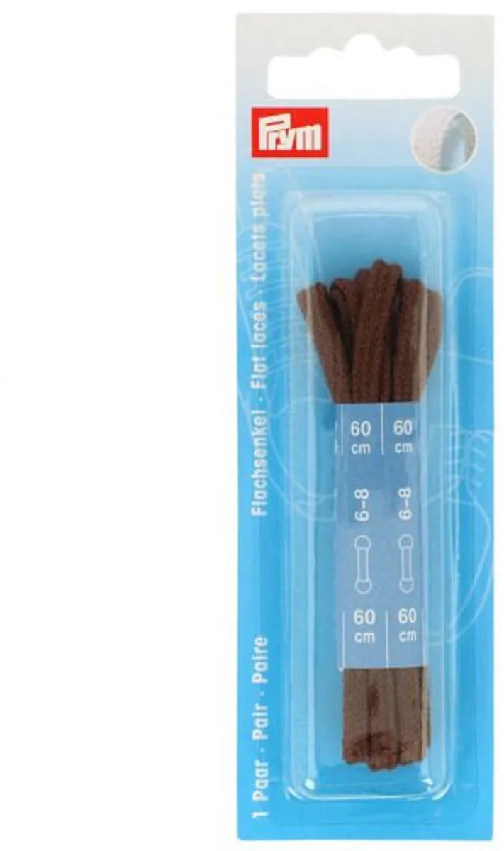 Prym Platte veters 600mm - Zwart - 2 Stuks