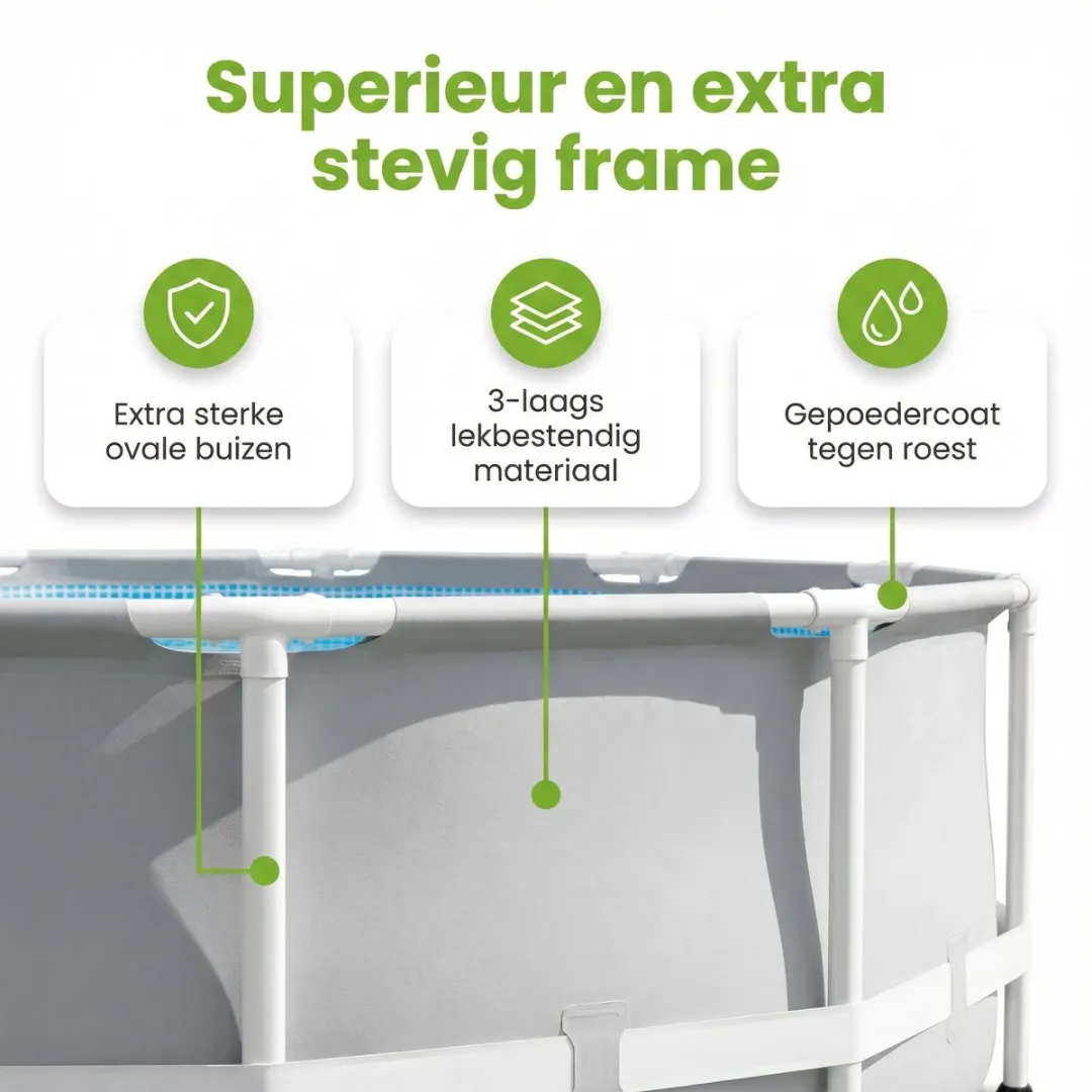 Intex Prism Frame Zwembad 427x107cm - 12.706L - 9-delig