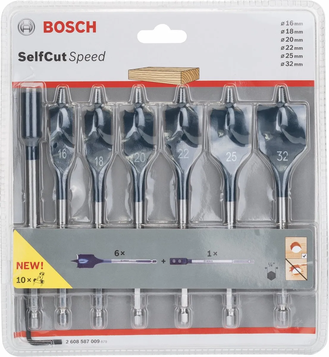 Bosch Self Cut Speed 7-delige Speedborenset - 16-32mm