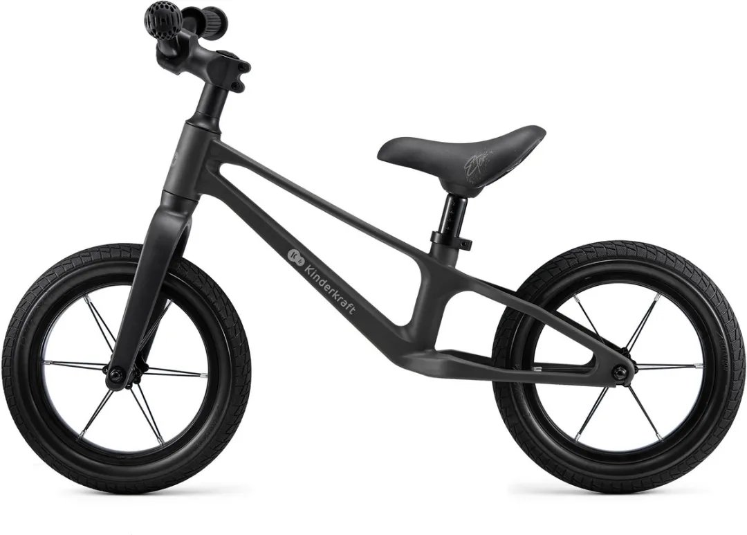 KinderKraft ETER Loopfiets 12" - Zwart - afbeelding 6 van 6