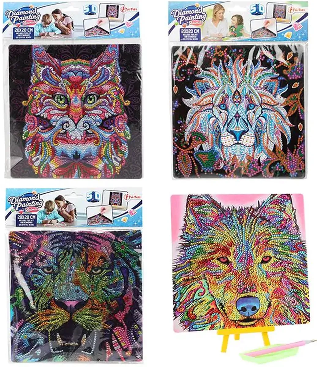 Toi-Toys Diamond Painting Tijger - 20x20cm Complete Set