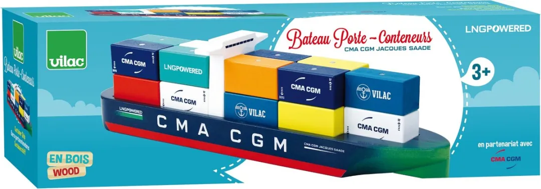 Vilac Containerschip Houten Magneten 45cm