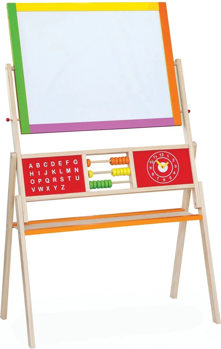 Viga Toys Schoolbord Magnetisch Whiteboard 155cm - Multicolor