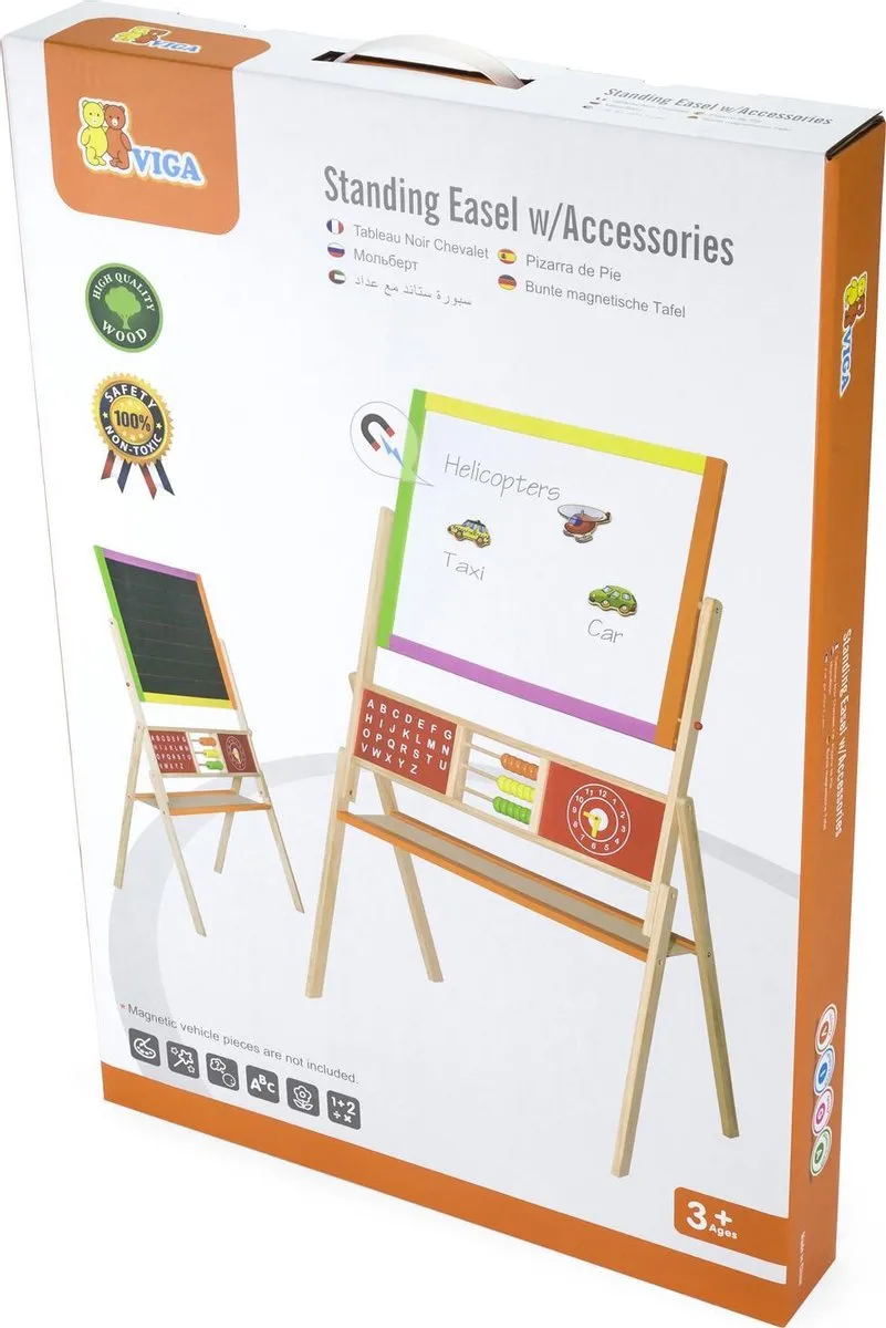 Viga Toys Schoolbord Magnetisch Whiteboard 155cm - Multicolor