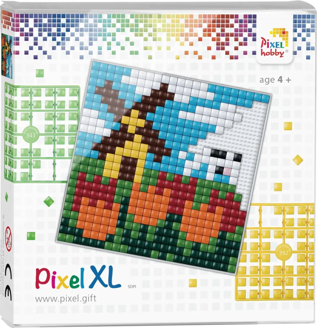 Pixelhobby Pixel XL Sets - Molen/Nijlpaard/Schaap - Multi